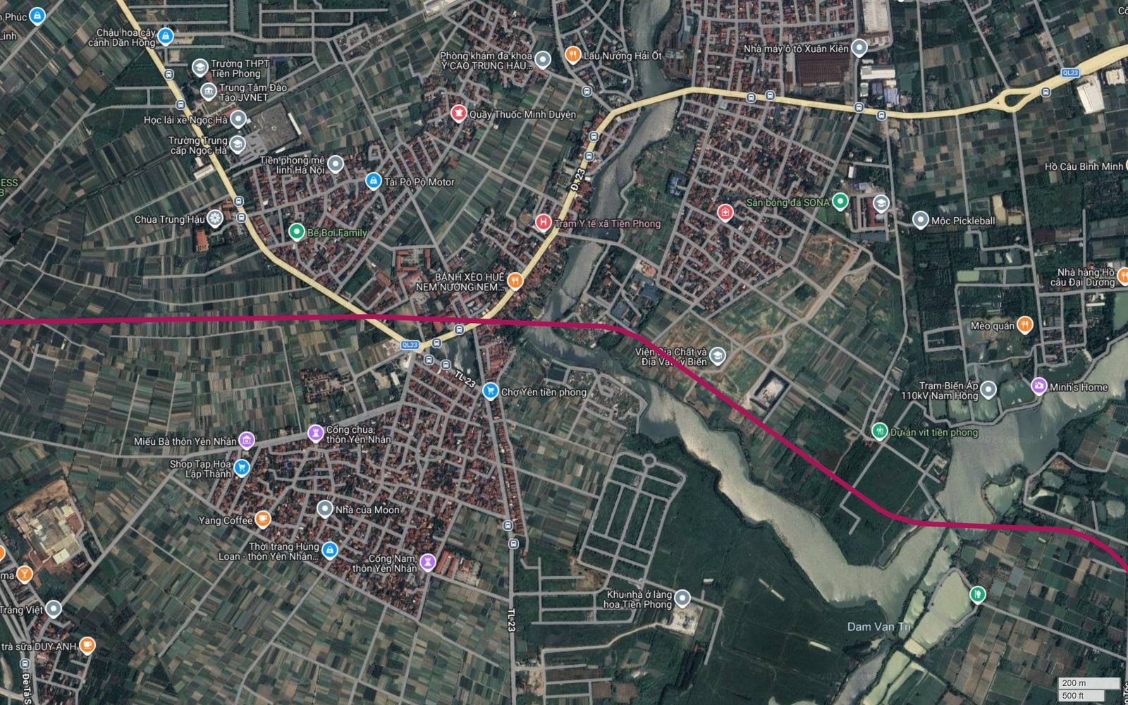 Tuyến metro số 18 Hà Nội đi qua địa bàn đầm nước Vân Trì phía Nam Hồng, gần Trạm Biến Áp 110kV Nam Hồng