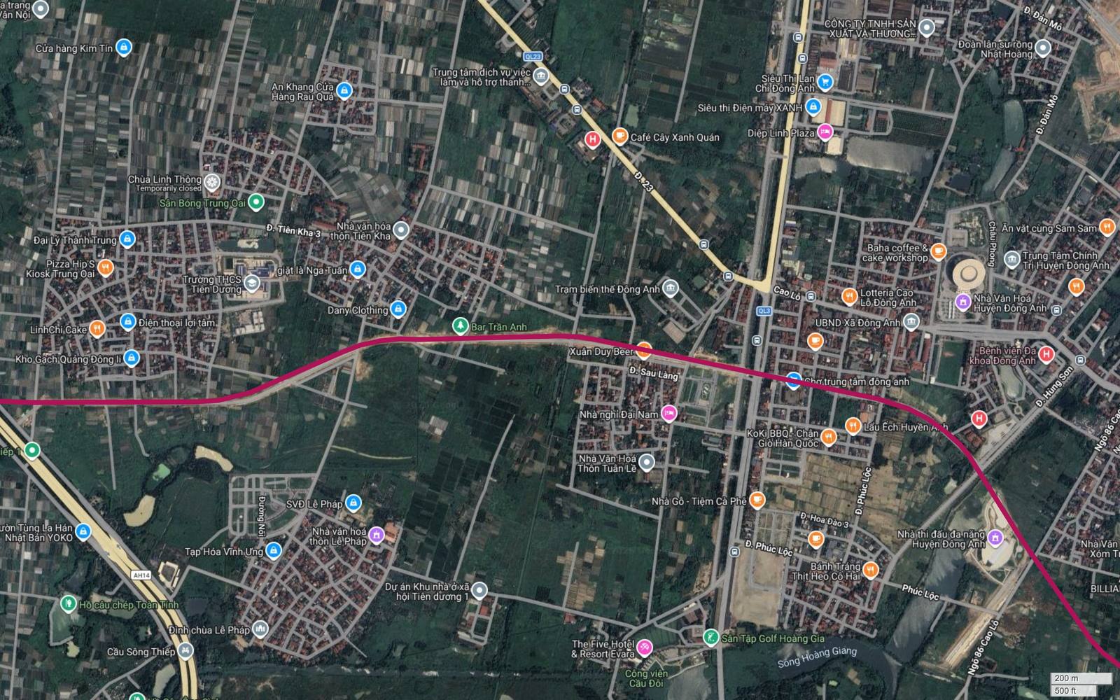 Tuyến metro số 18 Hà Nội cắt Quốc lộ 3 tại trục Cao Lỗ, địa bàn trung tâm Đông Anh